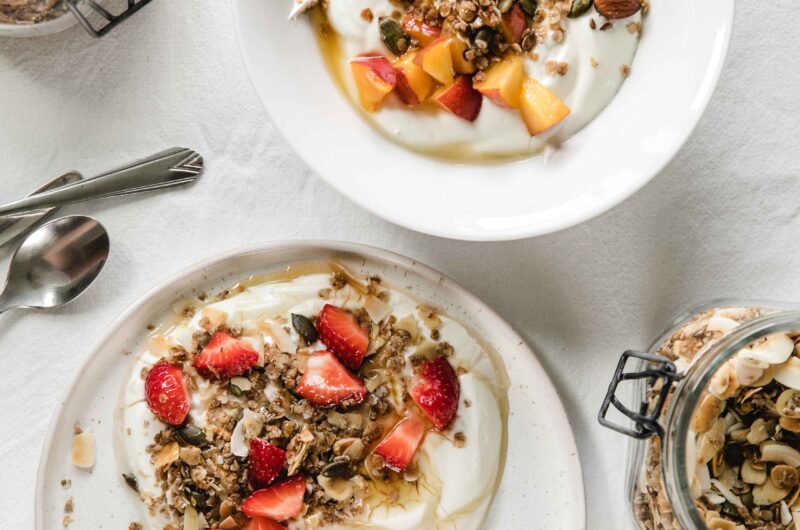 Almond and pumpkin seed granola two ways