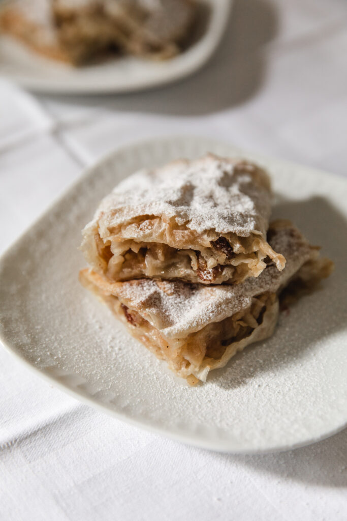 Strudel with cherries and apples – Serbian pie