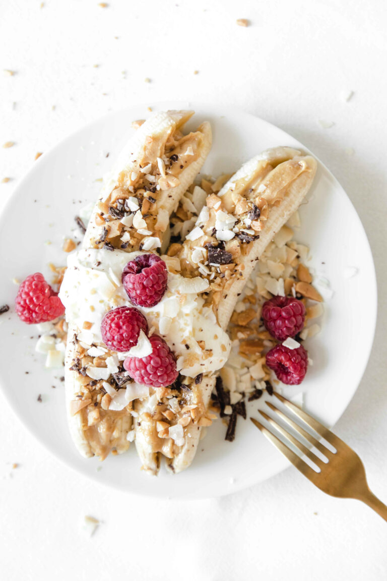 3 5 minute vegan banana desserts with yogurt and nuts — MajaMånborg