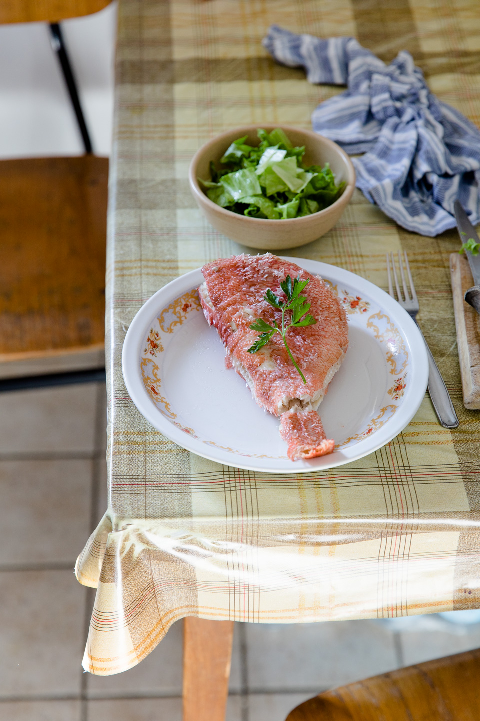 Boiled Red Scorpion Fish With Salad — MajaMånborg